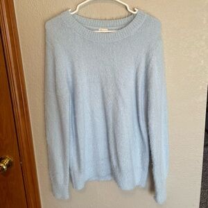 Light blue fuzzy sweater